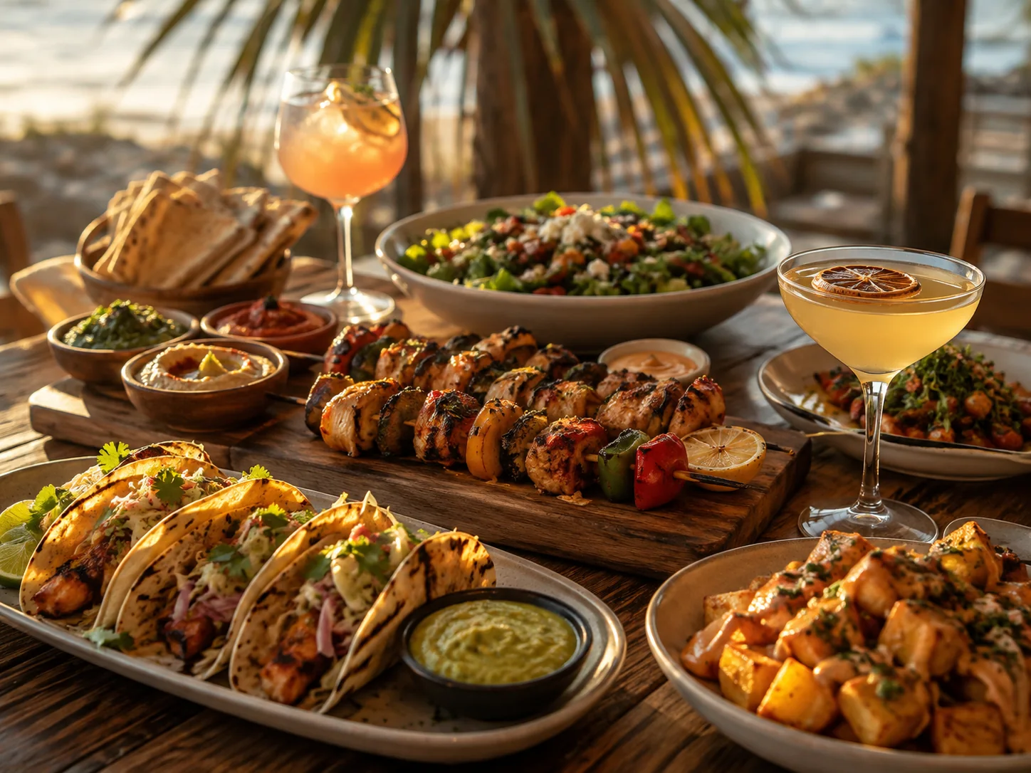 Food and cocktails